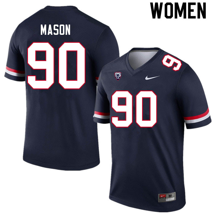 Women #90 Trevon Mason Arizona Wildcats College Football Jerseys Sale-Navy - Click Image to Close